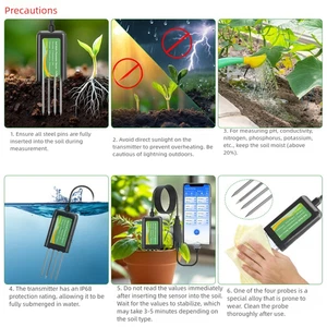 Eightinone Soil Tester with USB for Moisture Temperature Salinity NPK Testing - Picture 1 of 9