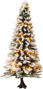 22130 - Albero Di Natale Innevato, Con 30 LED, Altezza 12 Cm, Colore: Multicolor - Foto 1 di 12