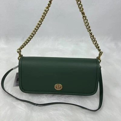 Coach Dinky Shoulder Bag Leather/Hunter Green  2 Strap CW641 NWT + Free Gift Box - Image 1 of 4
