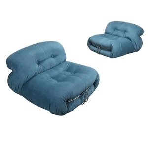 Cassina Soriana Armchairs Vintage Design Afra e Tobia Scarpa 1970s - Picture 1 of 11