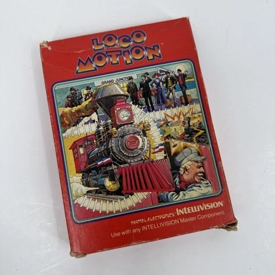 Vintage Mattel Intellivision Loco-Motion Game Cartridge w/ Manual CIB 1982 - Image 1 of 4