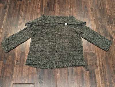 Suéter Pullover Tejido a Mano SKIF Lino Seda Algodón Para Mujer OS Verde Gris Artístico Foto 1 de 4