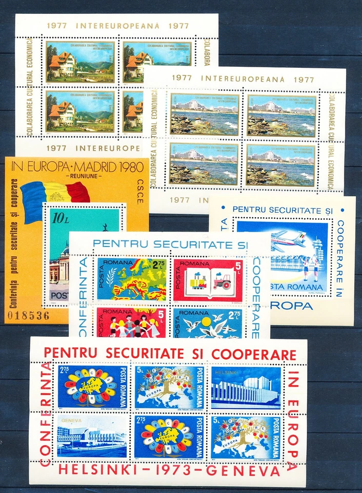 XE55550 Romania intereuropeana Helsinki conference sheets XXL MNH - Image 1 of 1