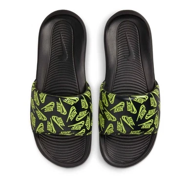 New With Box Nike Victori One Slides Green Check Print Flip Flops Size 10 - Image 1 of 4