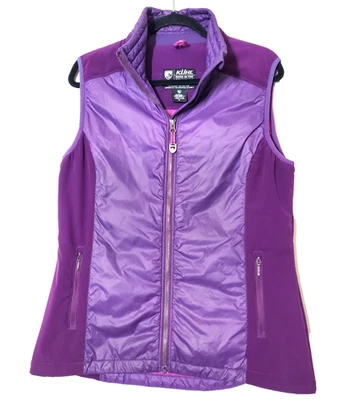 CHALECO acolchado mediano KUHL para mujer cremallera completa proyecto luciérnaga senderismo aire libre púrpura  Foto 1 de 4