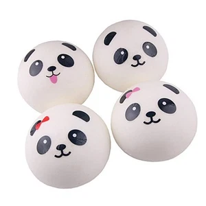 4 Pcs Super Mignon Doux Lent Rising Jumbo Chubby Panda Pain Bun Squeeze Jouets - Zdjęcie 1 z 7