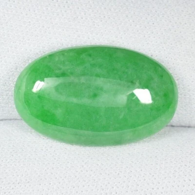 12,41 ct GCI" MARAVILLOSO Grado/Jadeíta Verde OVALADO CABUJÓN Ver Vdo CE Foto 1 de 4