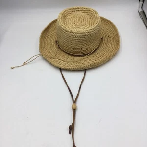 Cappello originale rafia naturale spiaggia tropicale comfort taglia S/M - Foto 1 di 5