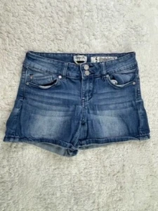 Indigo Rein Größe 5 Damenshorts Stretch Midi niedriger Bund mittlere Waschung - Bild 1 von 3