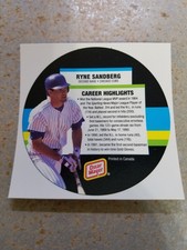 Ryne Sandberg Chicago Cubs 1994 Oscar Meyer Superstar Round-Up Proof Back