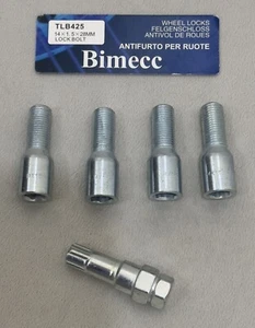 Bimecc Wheel Locking Bolts Set 28mm Thread 14 x 1.5 – TLB425 - Picture 1 of 5