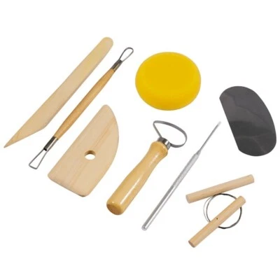 JAKAR 8 Piece Clay Sculpting Pottery Tools Art Projects Carving Kit Sets Sponge Knife