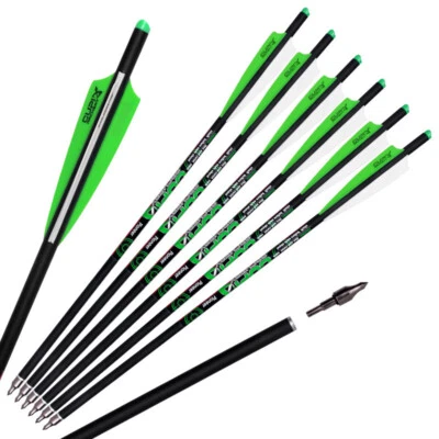 6pcs 20/22-Inch 8.8mm Hybrid Carbon Short Archery Shooting Hunting Archery - Image 1 of 4