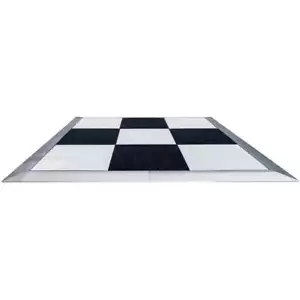 Portable Commercial Dance Floor 9x9 Checkered Waterproof Tiles Wedding Party - Picture 1 of 8