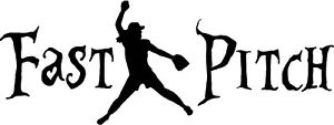 FAST PITCH LIFE DECAL SOFTBALL TEAM sticker BALL salt truck car window decals - Picture 1 of 2