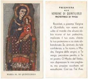 SANTINO - HOLY CARD - MARIA SS. DI QUINTILIOLO - TIVOLI -95426- - Bild 1 von 1