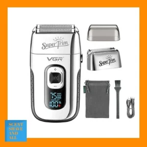 VGR Folienrasierer Doppelkopf + Trimmer Profi Super Trim 3 Geschwindigkeiten LCD kabellos - Bild 1 von 6