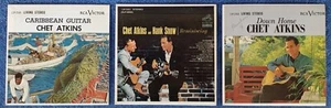 CHET ATKINS  - DOWN  HOME, REMINISCING, CARIBBEAN GUITAR - (3) JUKEBOX EP COVERS - Picture 1 of 1