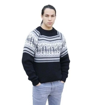Alpaka Wolle Pullover Herren Alpaka Pullover Kleiner Llamas - Bild 1 von 3