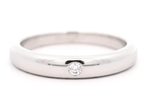 Van Cleef & Arpels VCA New York Platinum Diamond Wedding Band Ring Sz 61 - Picture 1 of 8