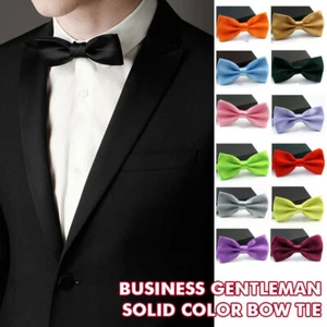 Men Fashion Pre-tied Bow Tie Wedding Party Prom Tuxedo Adjustable Bowtie Necktie - Picture 1 of 44