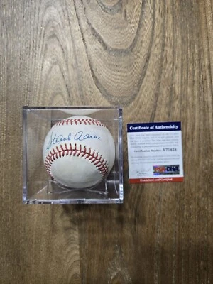 🔥 HANK AARON RARE Giamatti MLB ONL AUTO BASEBALL BRAVES MLB HALL FAME  SHLF  - Image 1 of 4