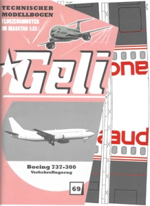 Kartonmodell Boeing 737 1:33 Geli - Picture 1 of 1