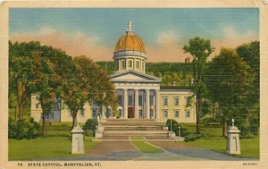 Postal de colección Capitol Building Montplier Vermont - Imagen 1 de 2