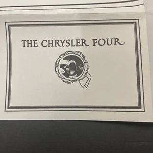 VINTAGE THE CHRYSLER FOUR MOTOR CAR BROCHURE 1962 Reprint - Picture 1 of 6