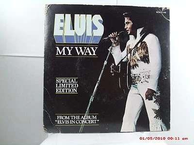 ELVIS -(45 W/P.S.)-IMPORT(CANADA) RED VINYL LIMITED EDITION  MY WAY/AMERICA-1977 - Image 1 of 4