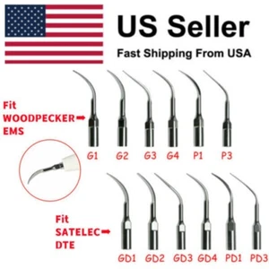 1-20 Dental Ultrasonic Piezo Scaler Tips Fit Woodpecker EMS/DTE SATELEC SKYSEA - Picture 1 of 47