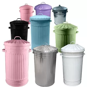 METAL GALVANISED COLOUR BIN METAL BIN 15L, 30L, 45L, 60L, 90L,110L,130 - Picture 1 of 51