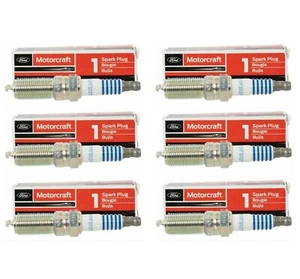 6 MOTORCRAFT Spark Plugs SP412X AGSF24N OEM FOR FORD Mustang V6 4.0L 2006-2010 - Picture 1 of 4