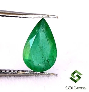8x5 mm Certified Natural Emerald Pear Cut 0.62 Cts Untreated Loose Gemstone - Picture 1 of 8