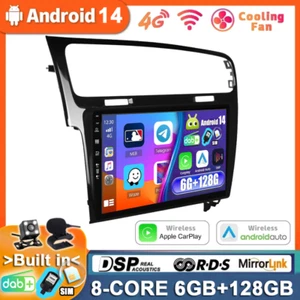 10.1"CarPlay & Android Auto Radio GPS Navi Per VW Golf VII 7 2013-17 DAB+HDMI 4G - Foto 1 di 19