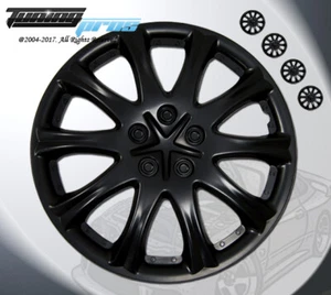 Wheel Rims Skin Cover 15" Inch Matte Black Hubcap -Style 503 15 Inches Qty 4pcs- - Picture 1 of 4