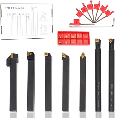 21 Pezzi Tornio Carburo Utensile per Tornitura Utensili 10Mm Tornio CNC Set CNC  - Immagine 1 di 4