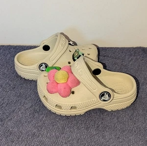 Crocs Baya Clog Kleinkind Größe C 5 beige Jibbitz Slipper Logo Schuhe bequem - Bild 1 von 9