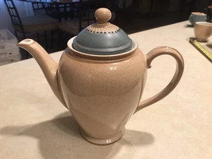 4 Denby LUXOR Teal Tan Coffee Pot With Lid Excellent Condition - Picture 1 of 3