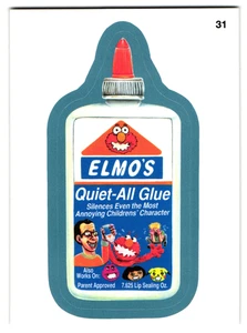 Elmo Sesamstraße Parodie Sticker 2013 verrückte Pakete genaue Karte gezeigt blau - Bild 1 von 2