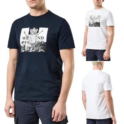 Nueva camiseta Weekend Offender para hombre cuello redondo algodón manga corta vacaciones de verano - Imagen 1 de 4