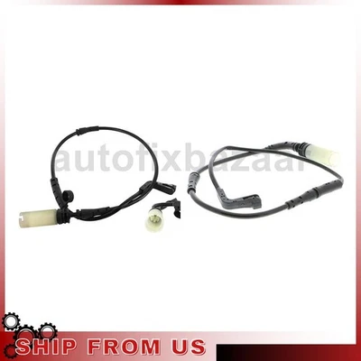 Sensor de desgaste de 2 pastillas de freno de disco delanteras traseras para BMW 525i 2,5 L 3,0 L BMW 525xi 3,0 L_ Foto 1 de 4
