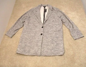 Blazer Torrid donna più 3X giacca trench maglia ragazzo testurizzata grigio nuovo con etichette - Foto 1 di 13