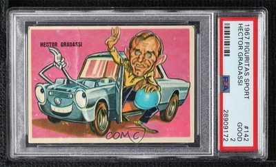 1967 Crack Figuritas Sport Hector Gradassi #142 PSA 2 - Image 1 of 2