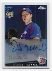 2009 TOPPS CHROME ROOKIE AUTOGRAFO RC Derek Holland #236 - Foto 1 di 1