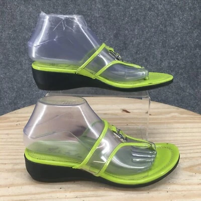 Sandalias Marc Fisher para mujer 8,5 M Rock 2 tanga verde imitación cuero cuña sin cordones Foto 1 de 4