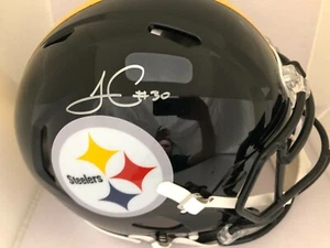 James Conner Pittsburgh Steelers signierter authentischer Riddell Speed-Helm-Fanatiker - Bild 1 von 4