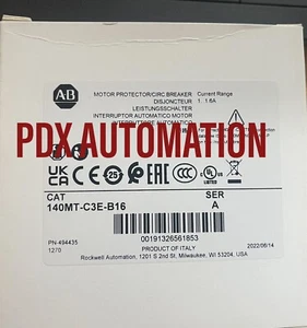 NUEVO 140MTC3E-B16 PROTECCIÓN CIRCUITO MOTOR Catálogo 140MT-C3E-B16 SER A - Imagen 1 de 1