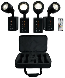 Kit spot pin pack DJ Chauvet DJ Ezpin con (4) apparecchi ricaricabili + telecomando + borsa - Foto 1 di 10