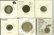 NORWAY-SWEDEN 1888-57 6 PIECE LOT SOME SILVER